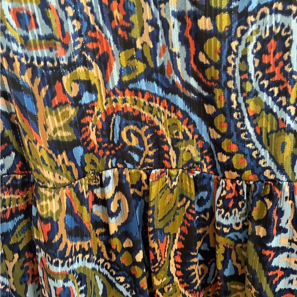 Halogen Multicolor Paisley Print Dress L - Picture 3 of 8